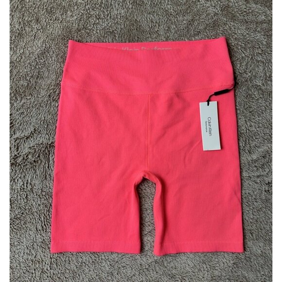 Calvin Klein Performance women's size M Bike Shorts pink.Stretch Quick Dryin - Picture 3 of 10